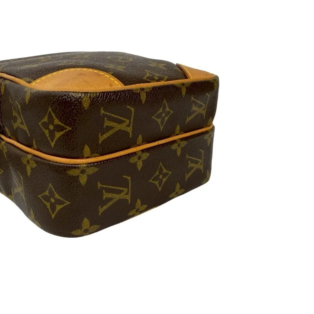 LOUIS VUITTON Brown Monogram Leather Pochette Shoulder Bag